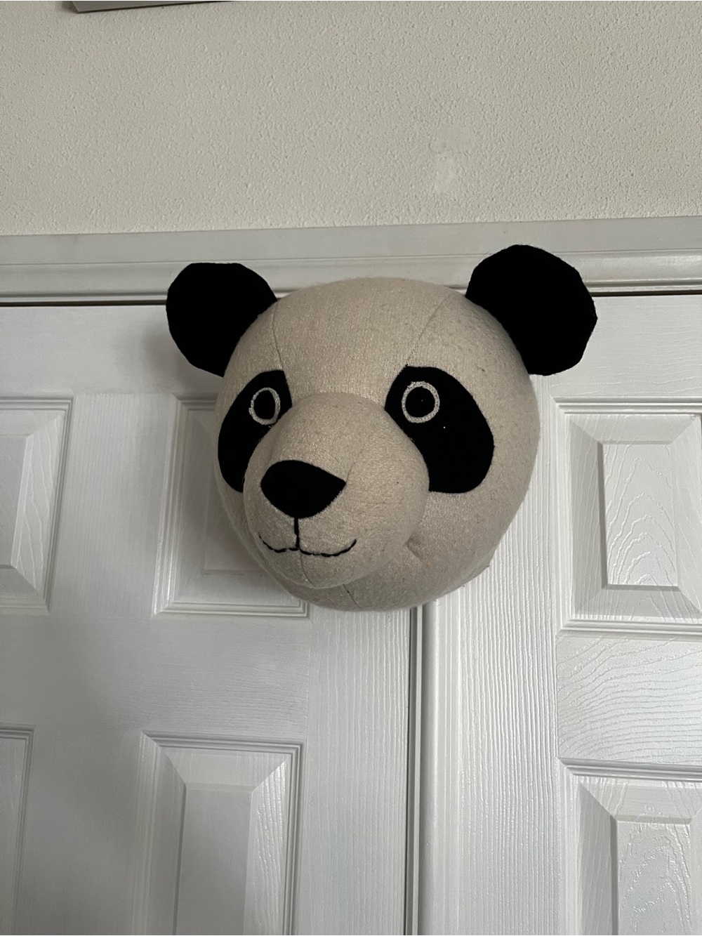 Luxury wool linen panda wall decor